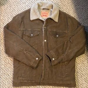 Men’s 2XL (XXL) Levi corduroy lined tan jacket